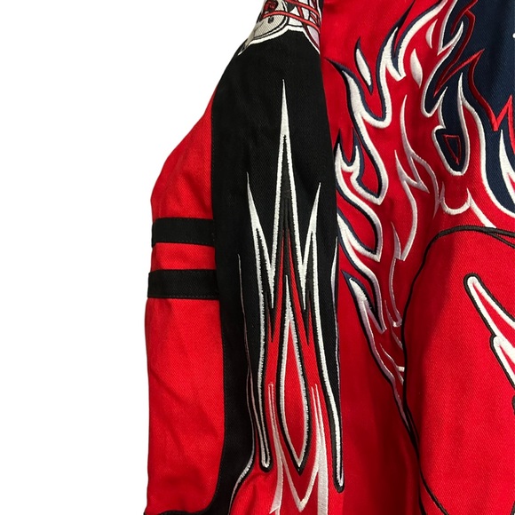 NWT New England Patriots All Embroidered Flame Jacket Size 3XL RARE - Picture 9 of 12